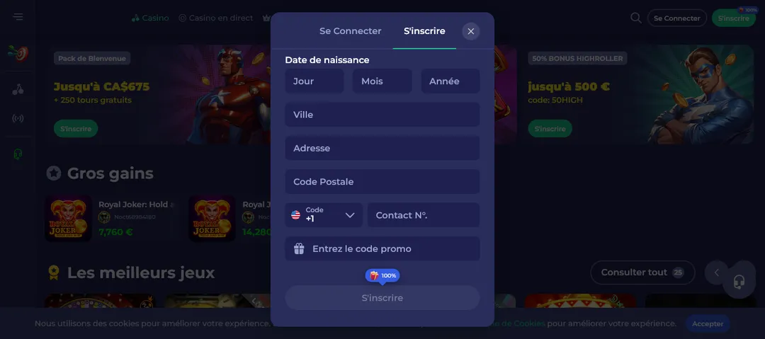 Bruno Casino sign up